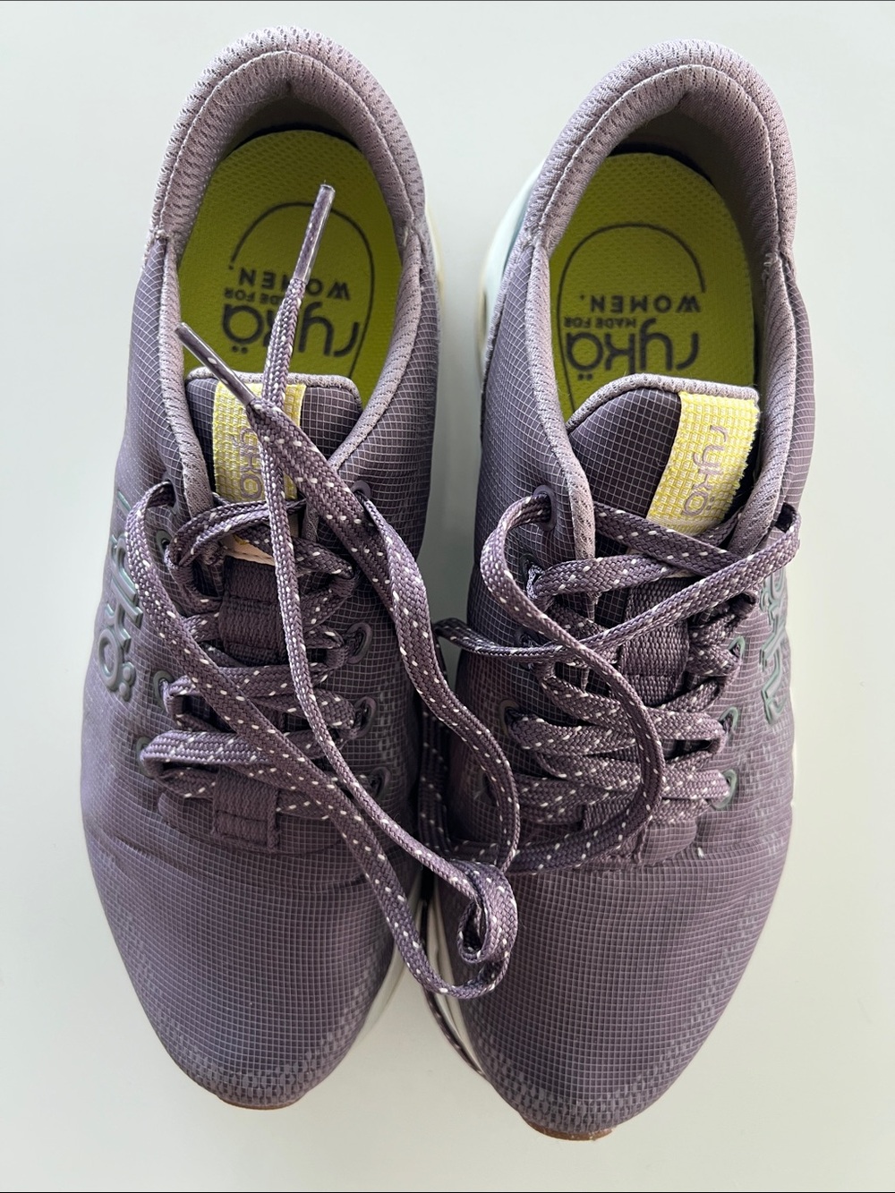 Ryka Lavender-Tone Lace-Up Walking Sneakers. Very gently used. Size 7